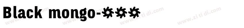 Black mongo字体转换
